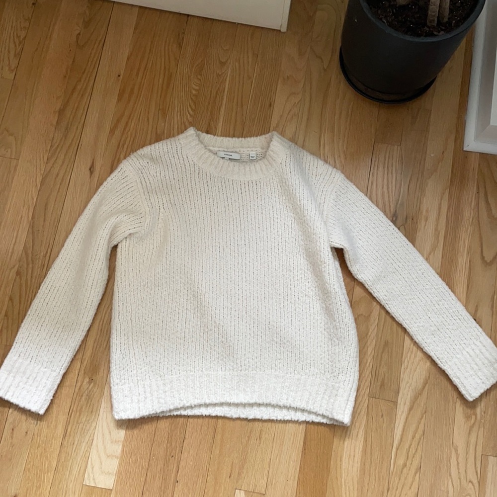 Vince cream waffle boucle sweater